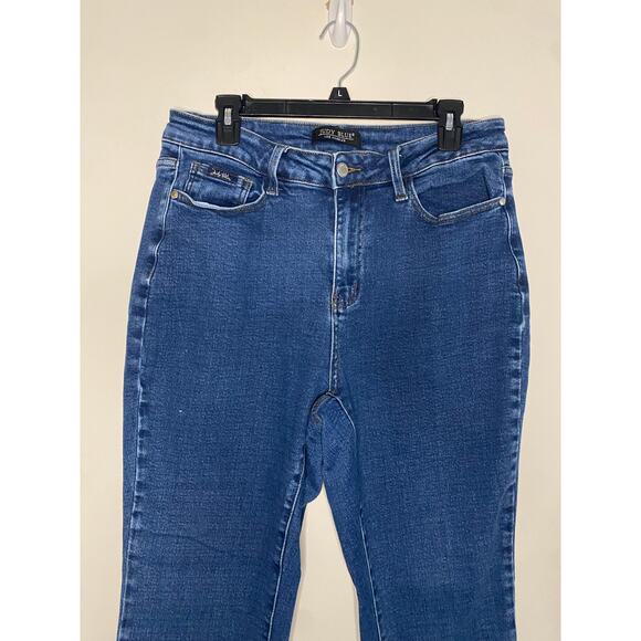 Judy Blue High Rise Straight Leg Dark Blue Jeans Classic Size 14W Plus Size - Picture 2 of 16